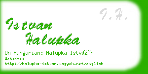 istvan halupka business card